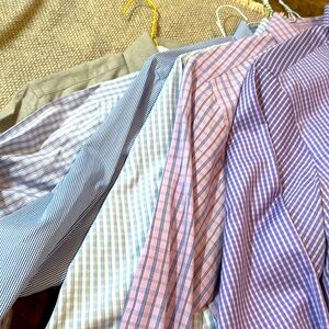Mens custom tailored dress shirts. 17 1/2 neck, 34/35 length. $15 each.